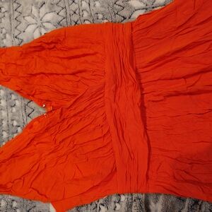 Vibrant Orange Sleeveless Dress